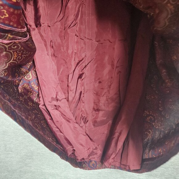 Vtg Geoffrey Alexander By Private Agenda Womens Silk Maxi Skirt Paisley Sz 14 - Picture 3 of 11